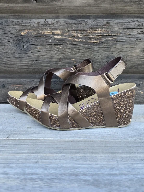 Blowfish Malibu Henrietta Y2K Boho Revival Platform Cork Wedge Sandals 8.5M - Picture 3 of 12